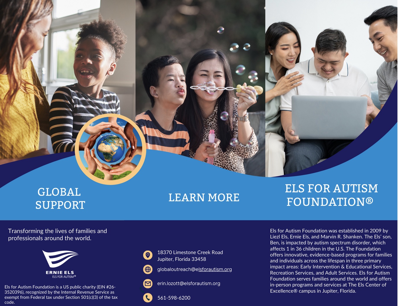 Els for Autism trifold marketing material